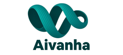 Aivanha logo with a teal design on a white background