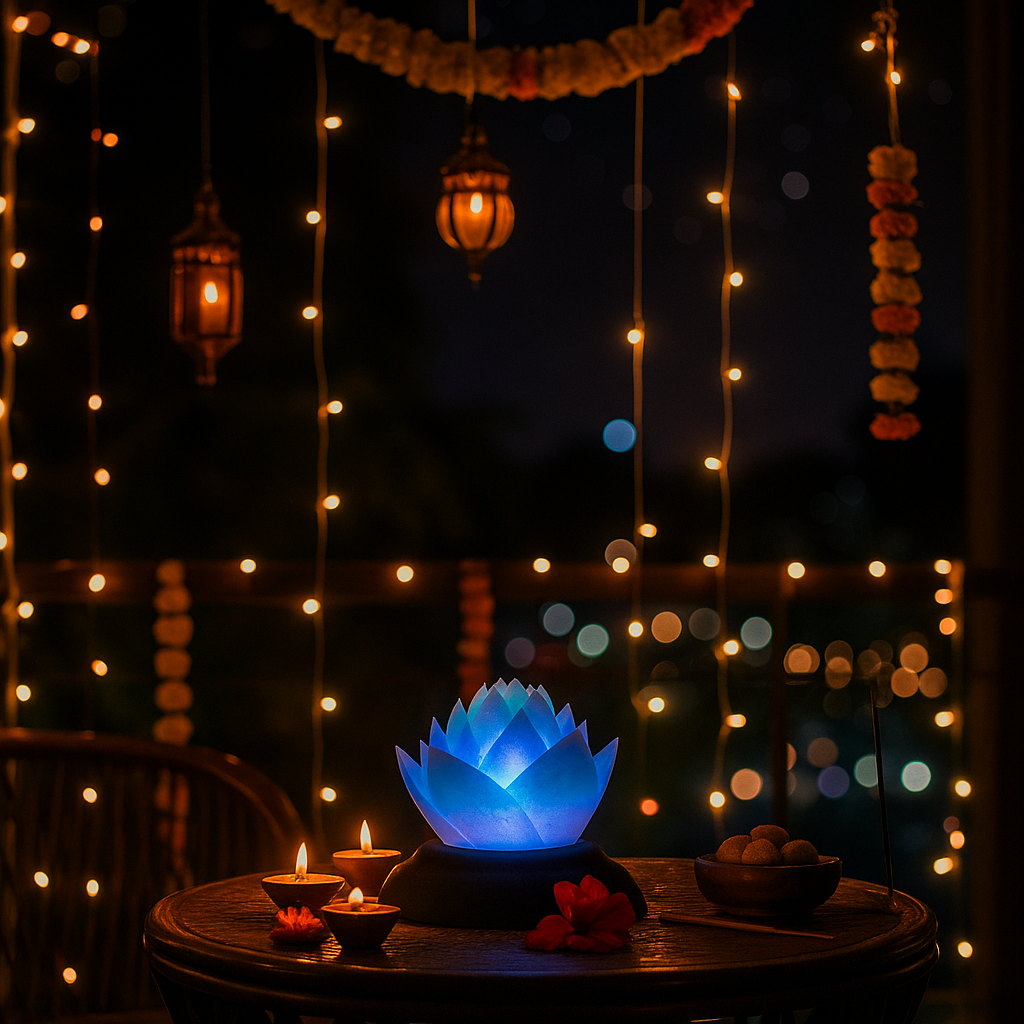 Aivanha LotusGlow - Diwali Decorative LED Candle Light (Pack of 2)