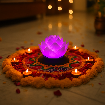Aivanha LotusGlow - Diwali Decorative LED Candle Light (Pack of 2)