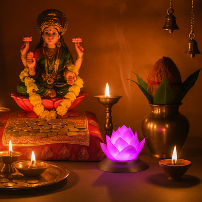 Aivanha LotusGlow - Diwali Decorative LED Candle Light (Pack of 2)